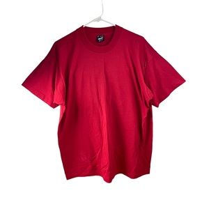 VTG Best Shirt Men's XL Red 50/50 Fruit Of The Loom Blank Single Stitch